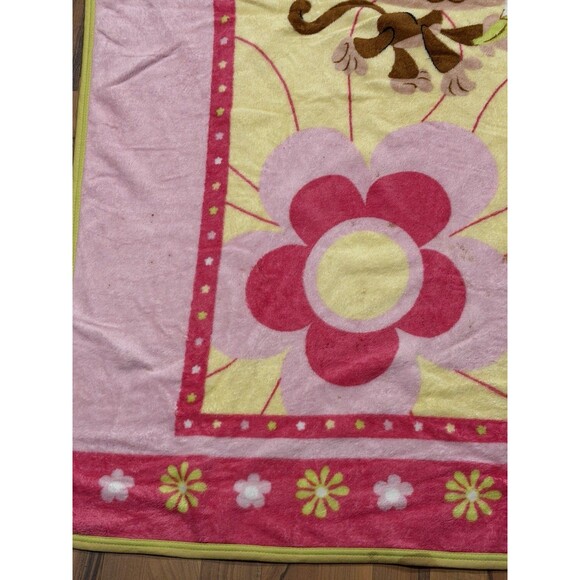 Vintage 2008 Hasbro LPS Littlest Pet Shop Fleece Plush Throw Blanket 50x60 - Picture 2 of 16